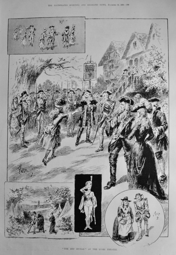 "The Red Hussar," at the Lyric Theatre.  1889.