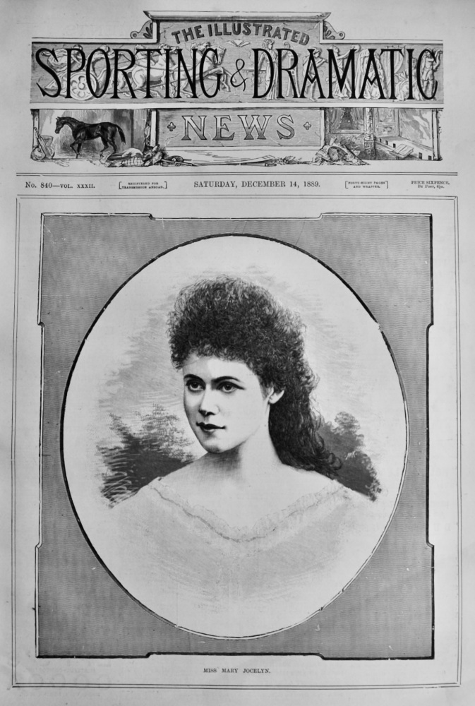 Miss Mary Jocelyn.  1889.