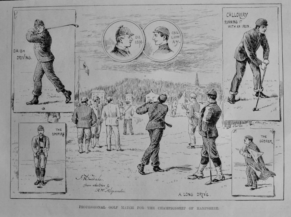 Professional Golf Match for the Championship of Hampshire.  1890.