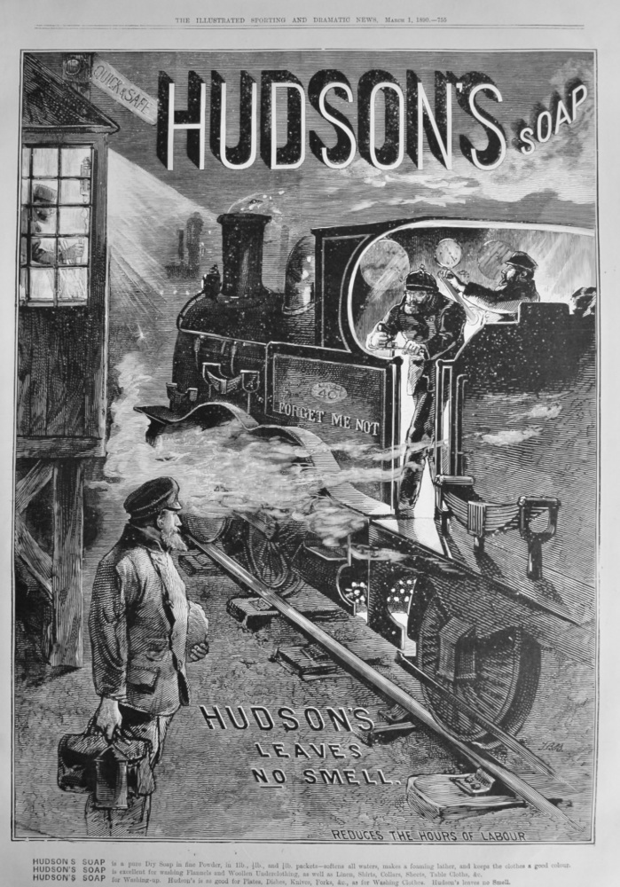 Hudson's Soap.  March 1st. 1890.