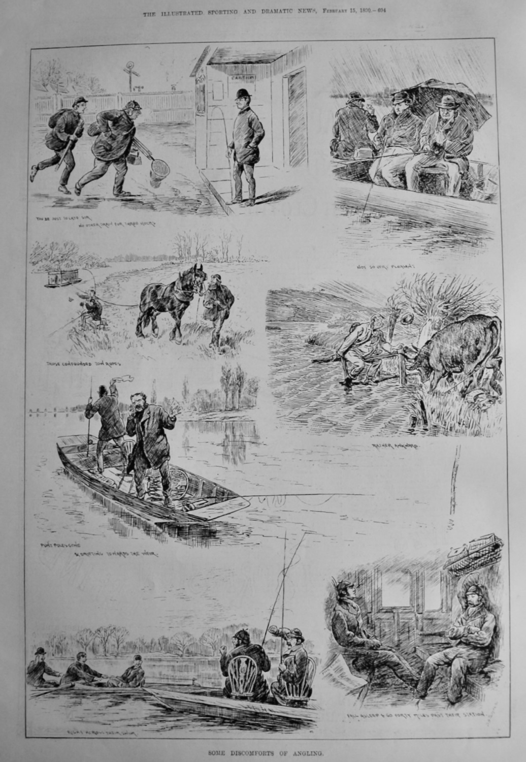 Some Discomforts of Angling.  1890.