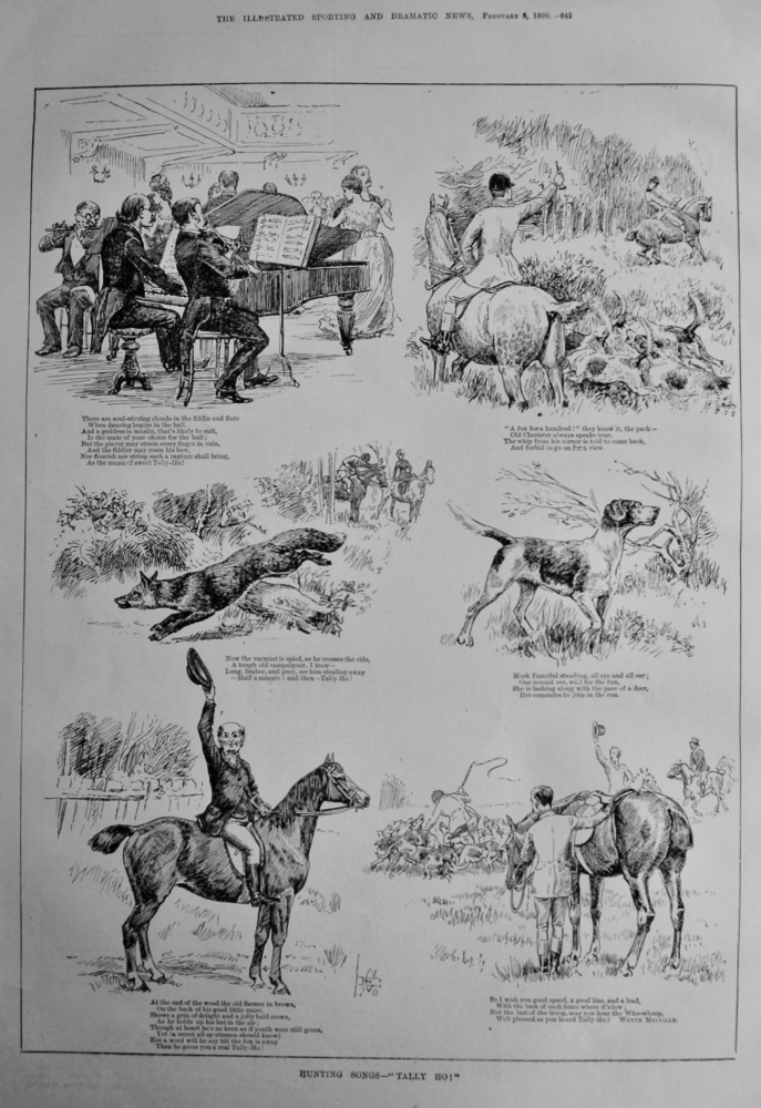 Hunting Songs- "Tally Ho!".  1890.