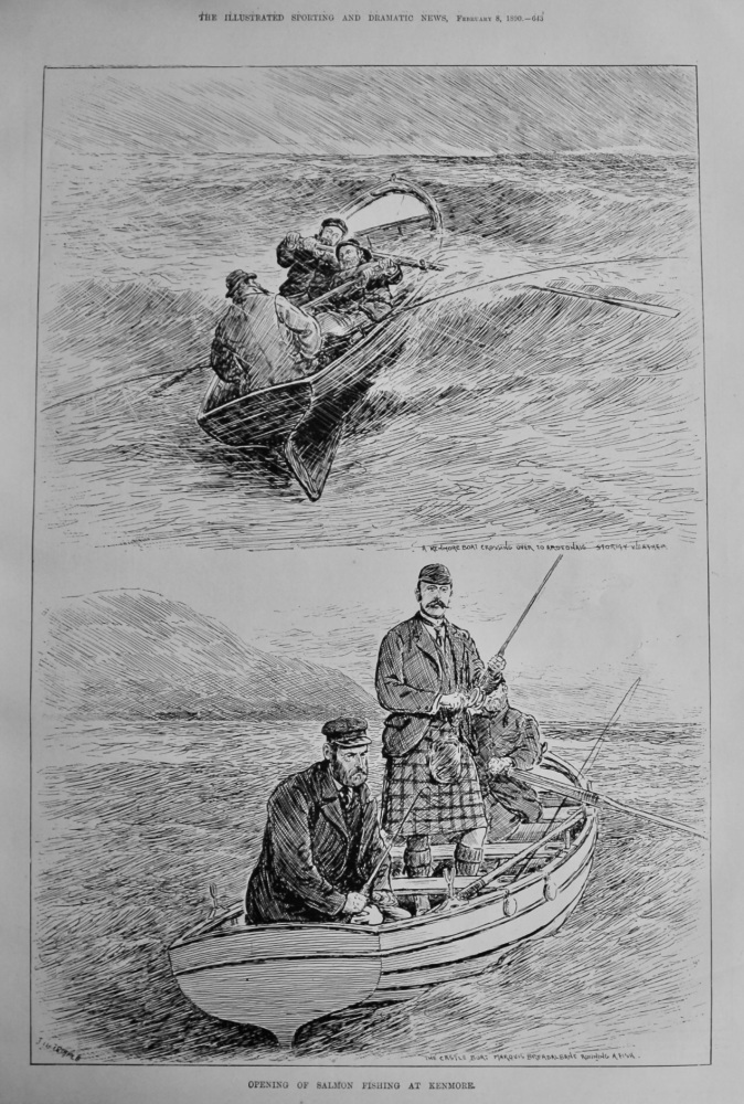 Opening of Salmon Fishing at Kenmore.  1890.