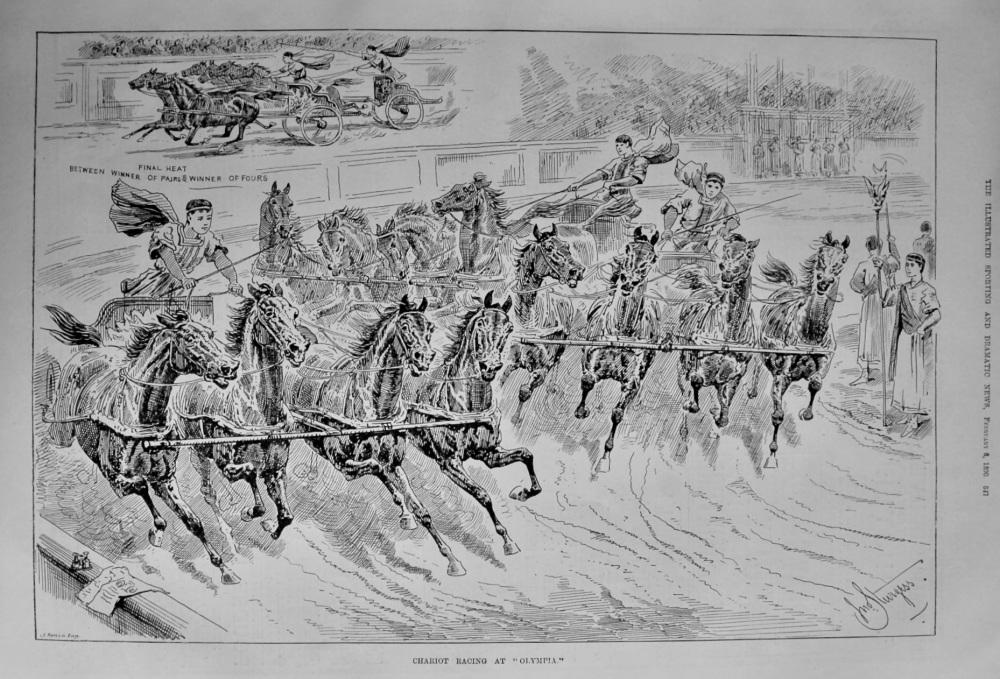 Chariot Racing at "Olympia."  1890.
