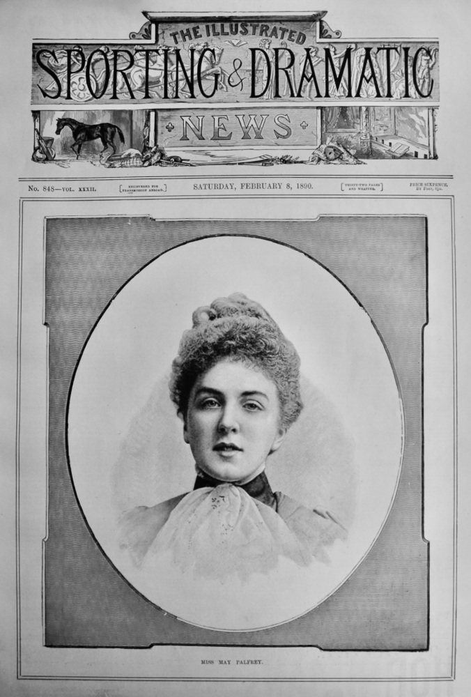 Miss May Palfrey.  1890.  (Actress)