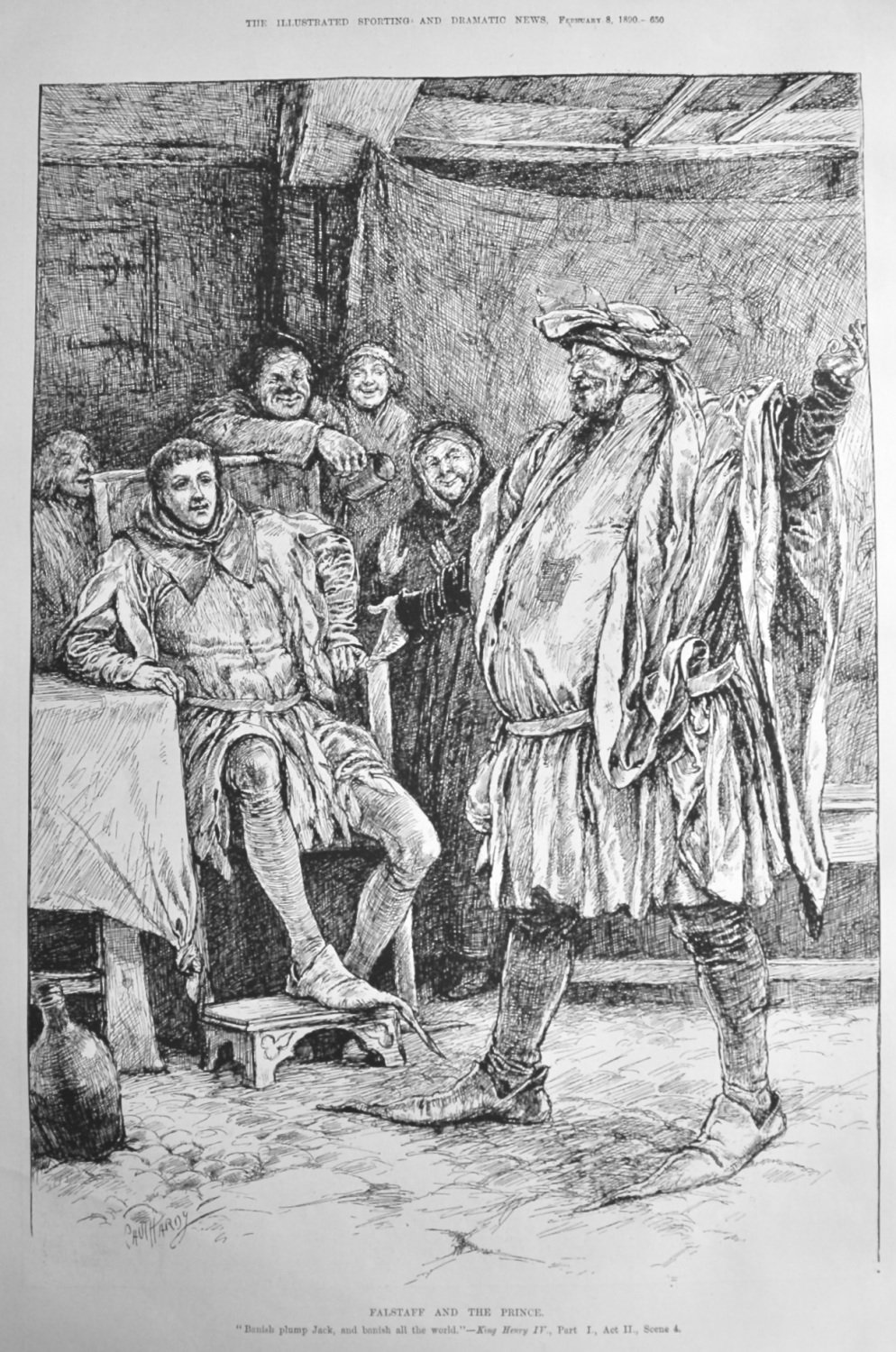 Falstaff and the Prince.  1890.