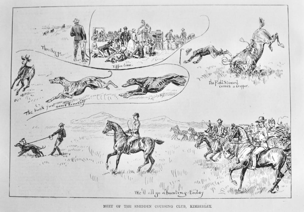 Meet of the Snedden Coursing Club,  Kimberley.  1889.