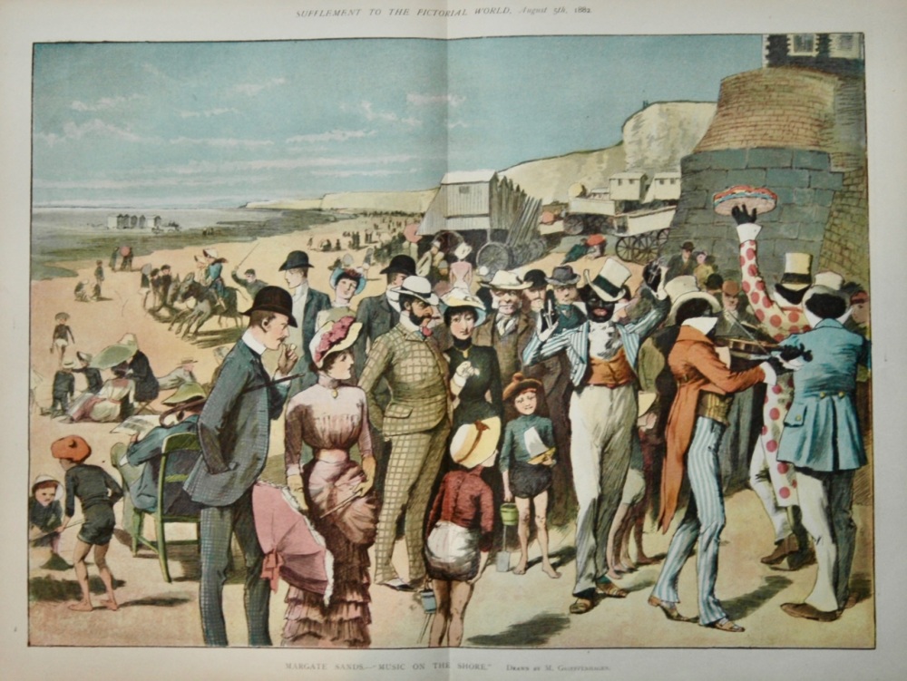 Margate Sands.- "Music on the Shore."  1882.