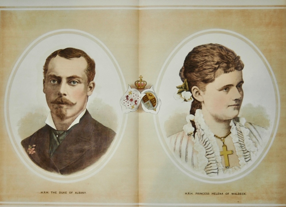 H.R.H. The Duke of Albany  &  H.R.H. Helena of Waldeck.  1882. (Marriage)