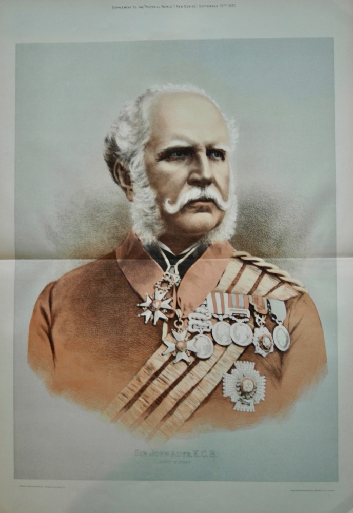 Sir John Adye, K.C.B. :  Chief of Staff.   1882.