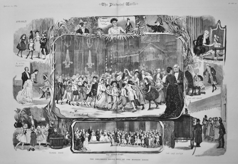 The Children's Calico Ball at the Mansion House.  1883.