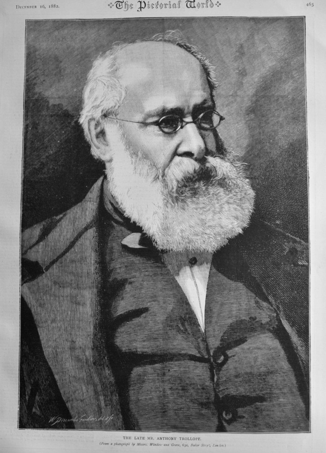 The Late Mr. Anthony Trollope.  1882.