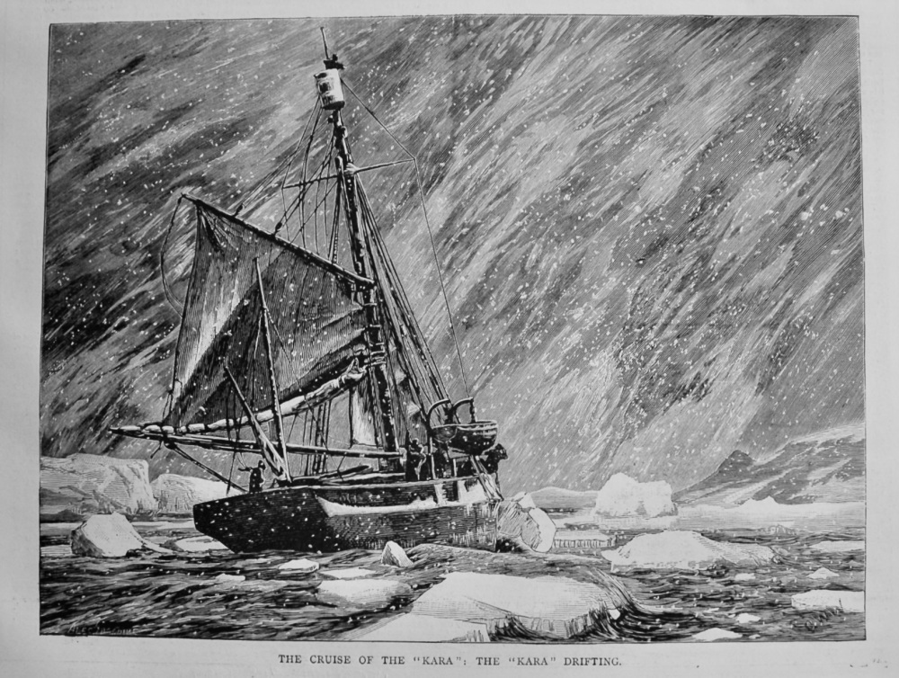 The Cruise of the "Kara" :  The "Kara" Drifting.  1882.