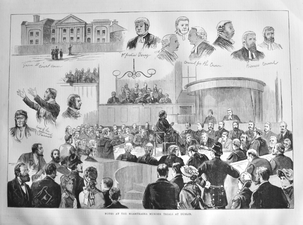 Notes at the Maamtrasna Murder Trials at Dublin.  1882.