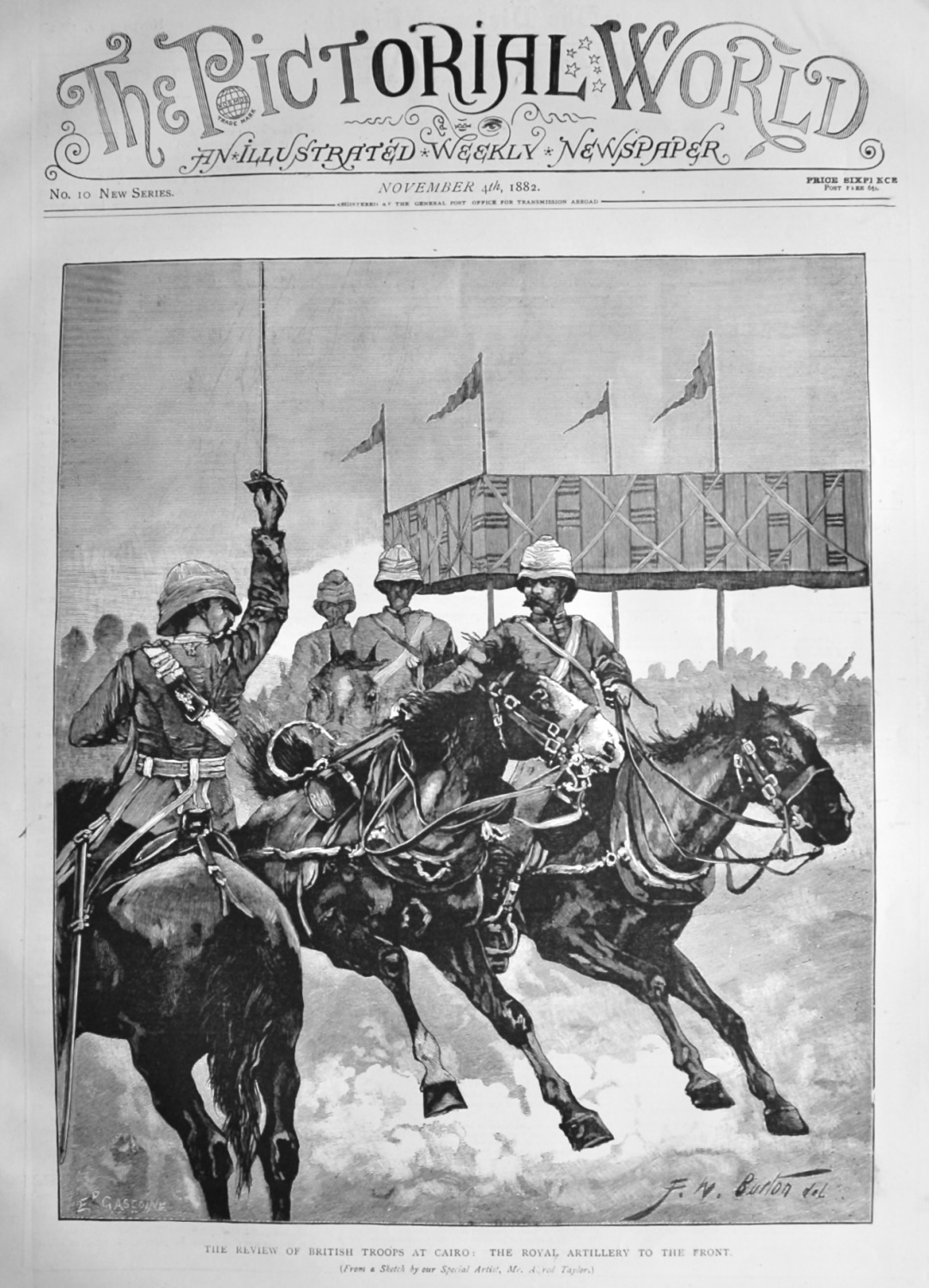 The Review of British Troops at Cairo :  The Royal Artillery to the Front. 