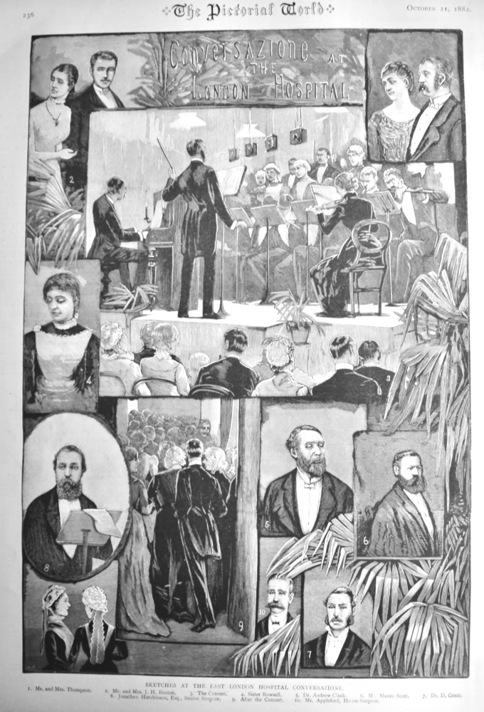 Conversazione at the East London Hospital.  1882.