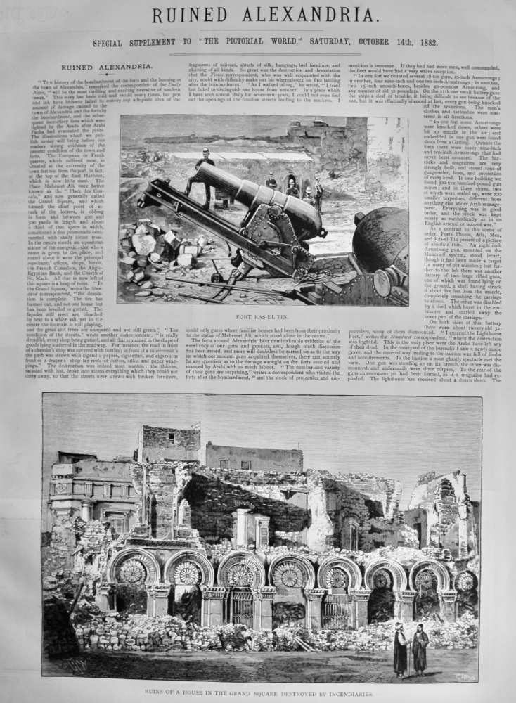 Ruined Alexandria.  (The War in Egypt.)  1882.