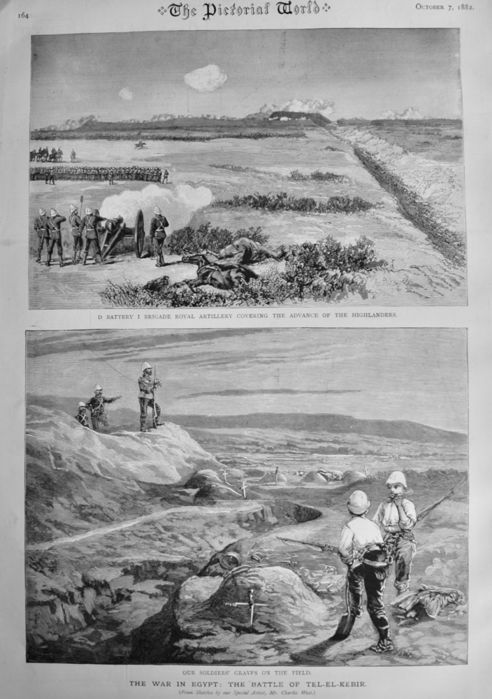 The War in Egypt :  The Battle of Tel-El-Kebir.  1882.