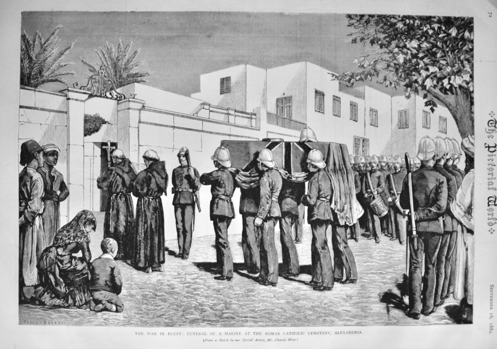 The War in Egypt : Funeral of a Marine at the Roman Catholic Cemetery, Alex