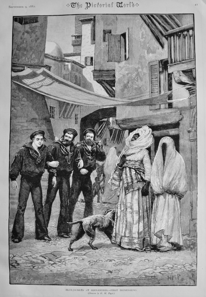 Blue-Jackets at Alexandria.- First Impressions.  1882.