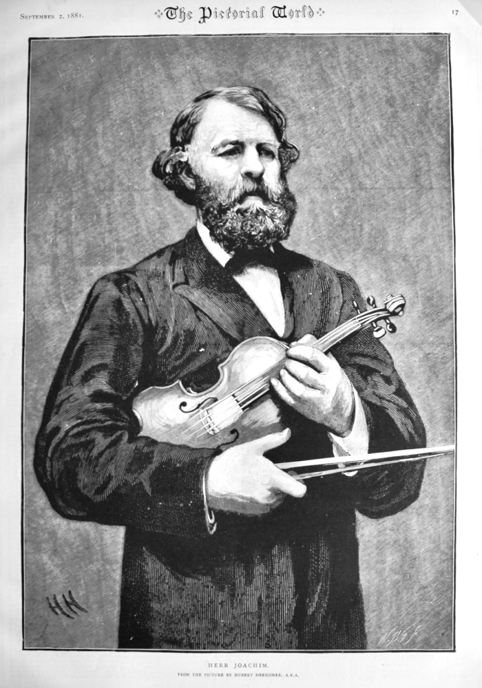 Herr Joachim (Violinist)  1882.