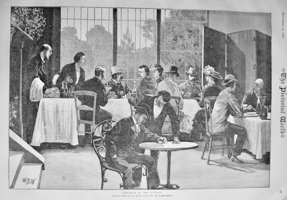 Luncheon at the Kurhaus.  1882.
