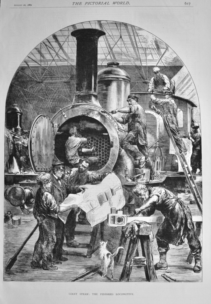 Giant Steam :  The Finished Locomotive.  1882.