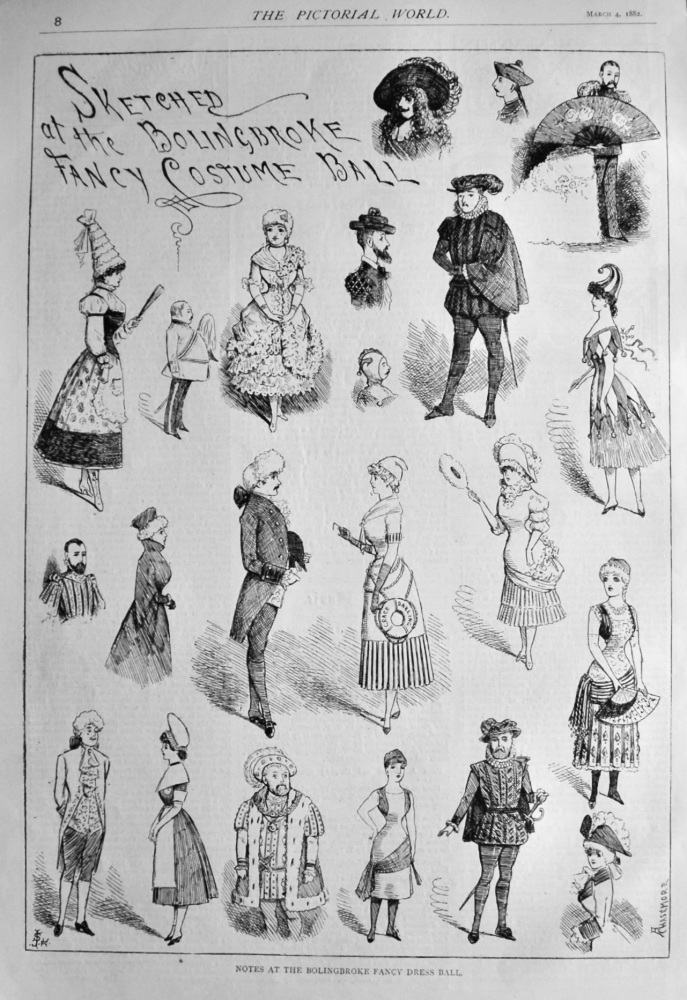 Notes at the Bolingbroke Fancy Dress Ball.  1882.