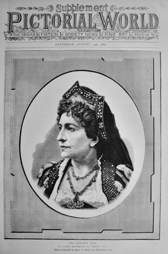 Miss Genevieve Ward, as Queen Katherine in "Henry VIII."  1882.