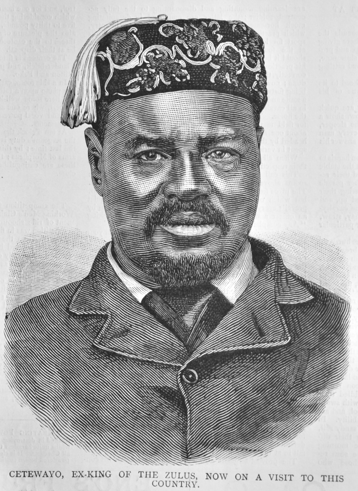 Cetewayo,  Ex-King of the Zulus, now on a Visit to this Country.  1882.