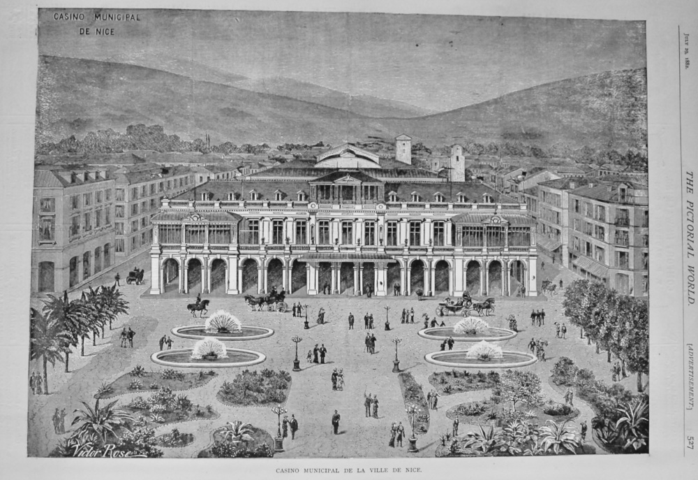 Casino Municipal De La Ville De Nice.  1882.  (The Pictorial World.)
