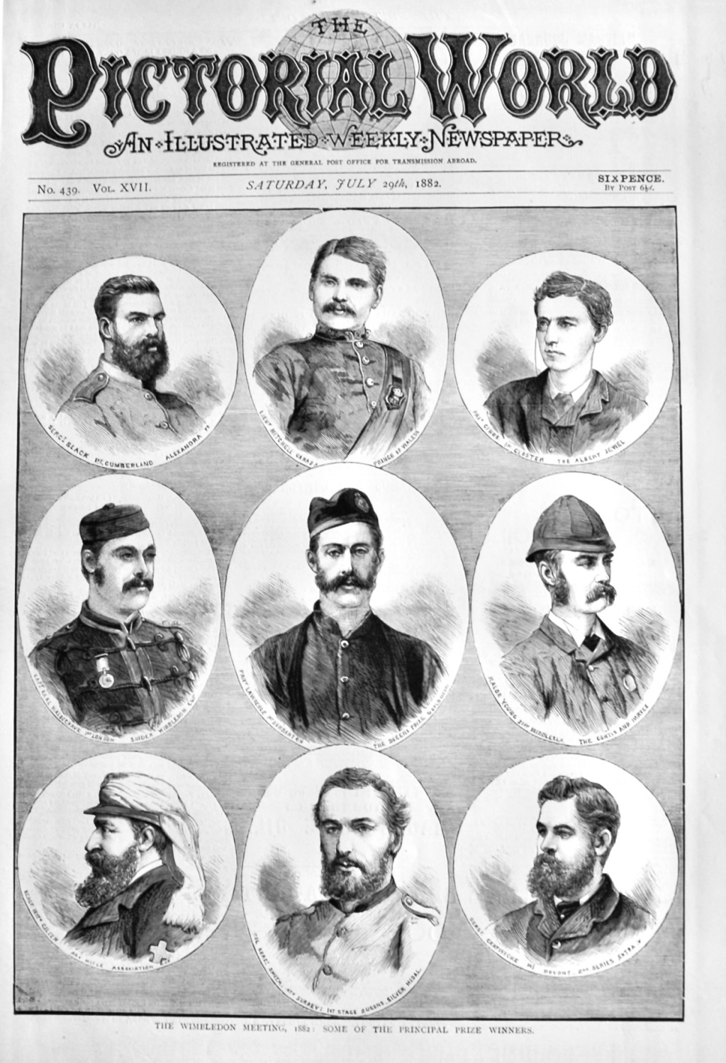 The Wimbledon Meeting, 1882 : Some of the Principal Prize Winners.  (Rifle 