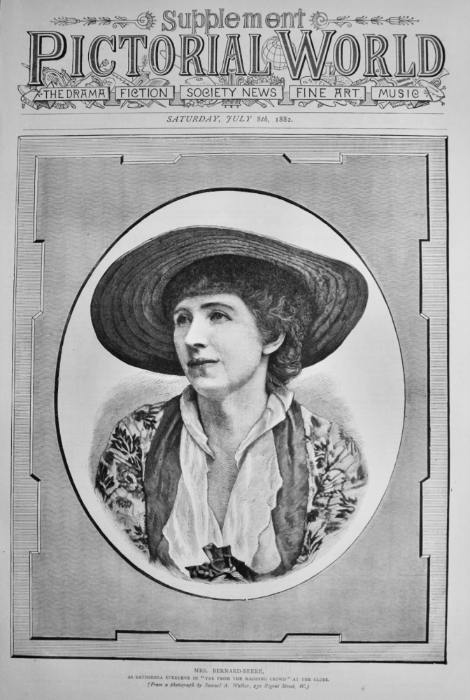 Mrs. Bernard-Beere, as Bathsheba Everdene in "Far From The Madding Crowd" at the Globe.  1882.