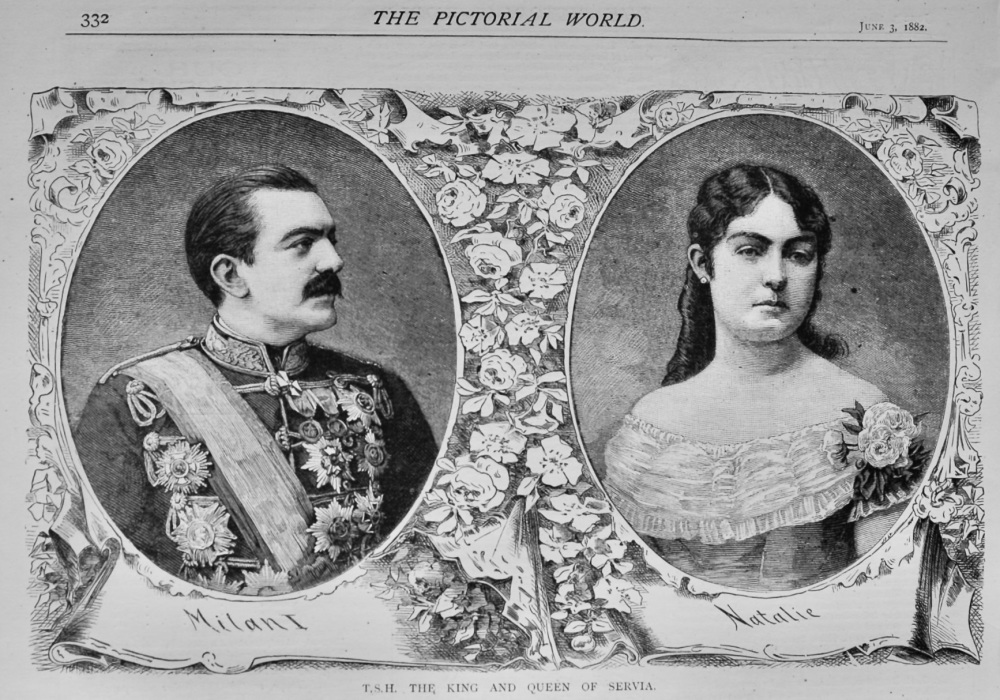 T.S.H.  The King and Queen of Servia.  1882.  (Milan 1.  &   Natalie.)