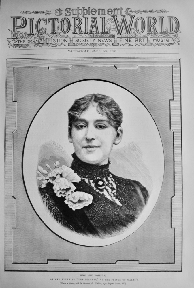 Miss Amy Roselle, as Mrs. Blyth in "The Colonel," at the Prince of Wales's.  1882.