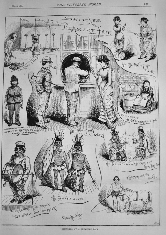 Sketches at a Pleasure Fair.  1882.