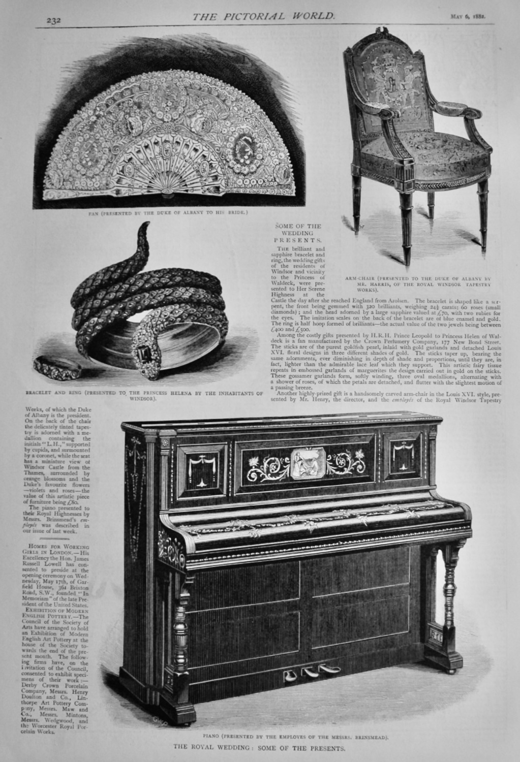 Some of the Wedding Presents, for the Wedding of Leopold, Duke of Albany, a