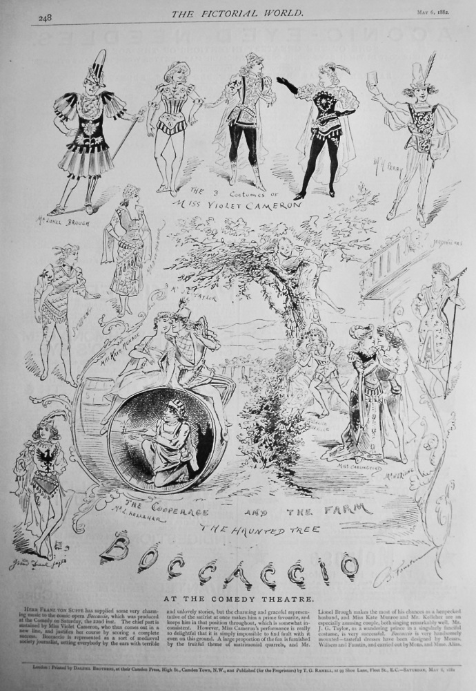 Boccaccio, at the Comedy Theatre.  1882.