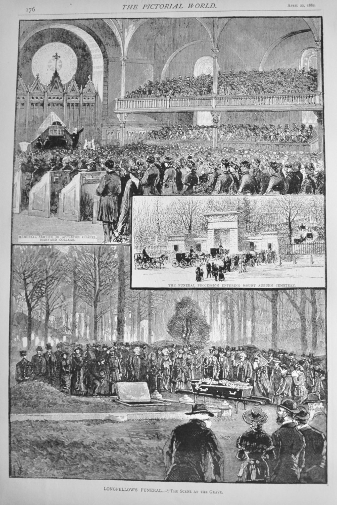 Longfellow's Funeral.- "The Scene at the Grave."  1882.