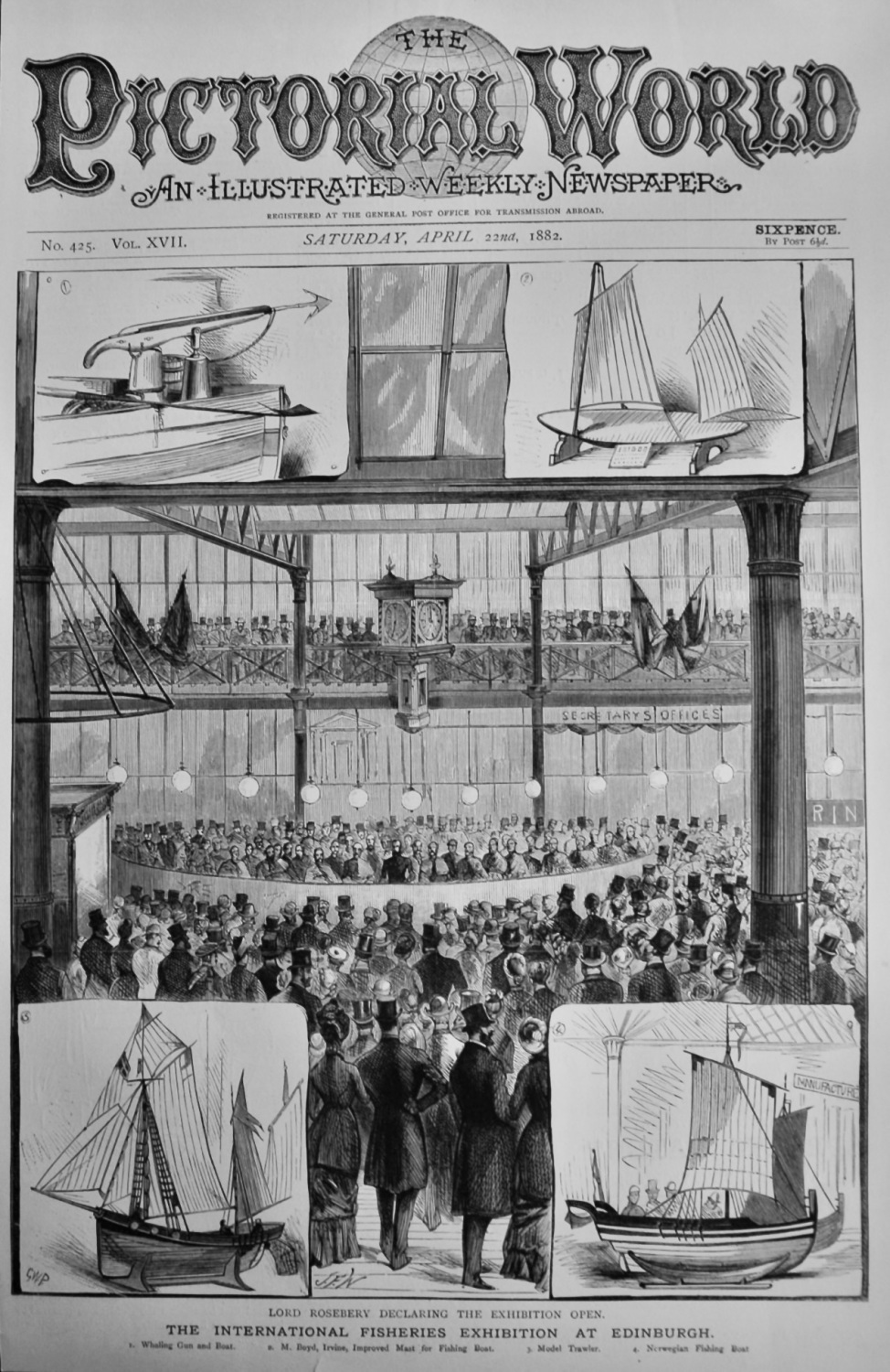 The International Fisheries Exhibition at Edinburgh.  1882.