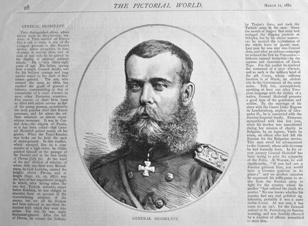 General Skobeleff. 1882.