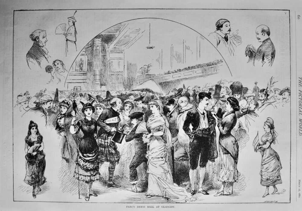 Fancy Dress Ball at Glasgow.  1882.