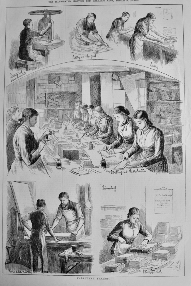 Valentine Makers.  1880.