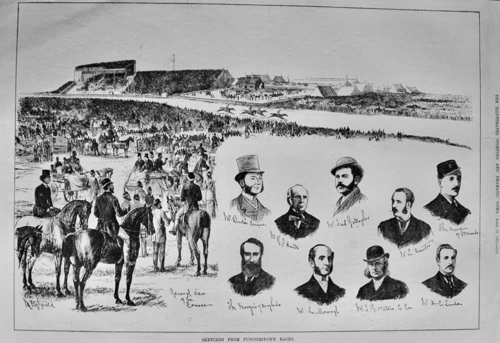 Sketches from Punchestown Races.  1881.
