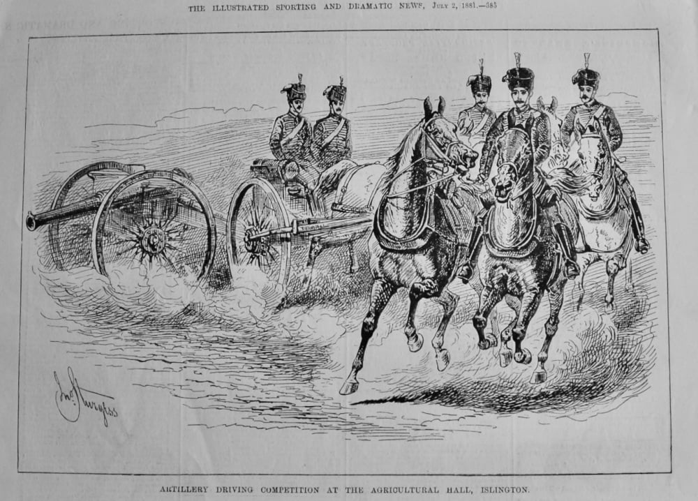 Artillery Driving Competition at the Agricultural Hall, Islington. 1881.