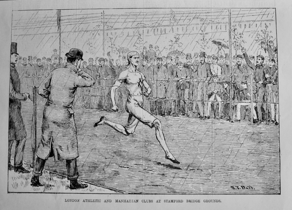 London Athletic and Manhattan Clubs at Stamford Bridge Grounds.  1881.