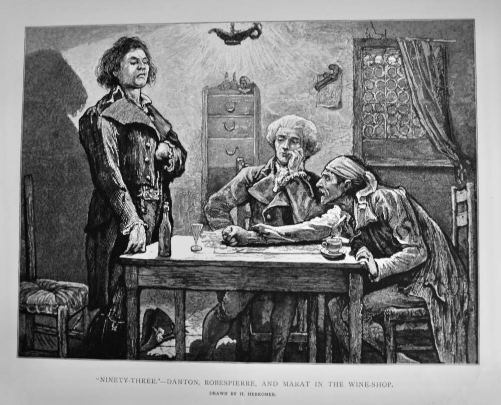 "Ninety-Three."- Danton, Robespierre, and Marat in the Wine-Shop.  1877.