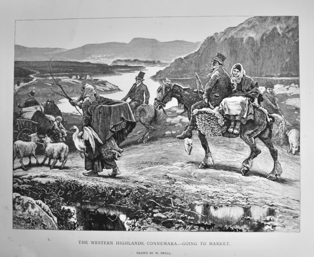 The Western Highlands, Connemara.- Going to Market.  1877.