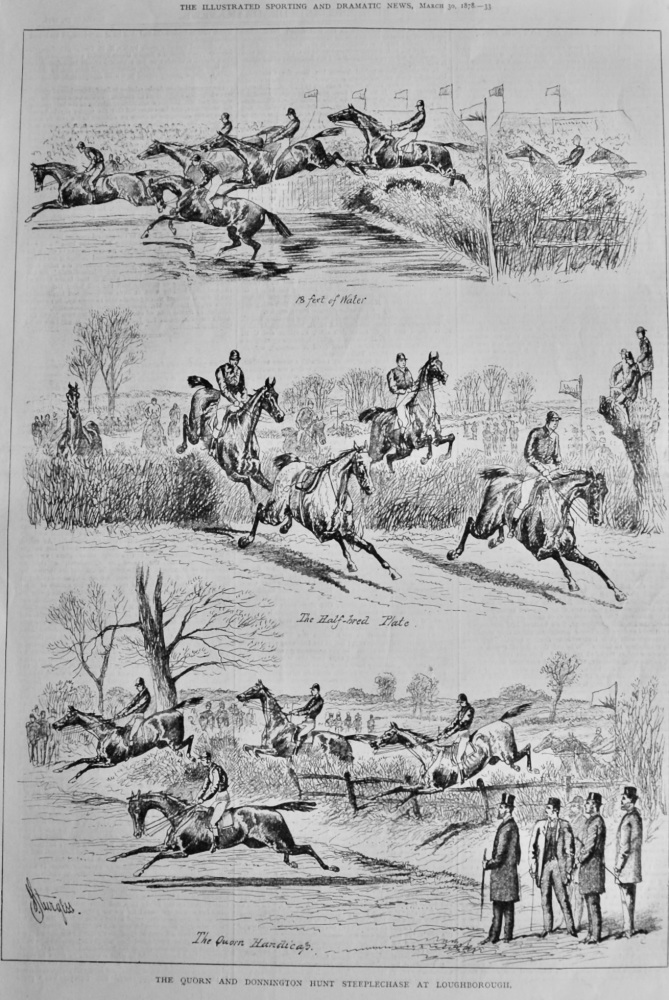 The Quorn and Donnington Hunt Steeplechase Loughborough.  1878.