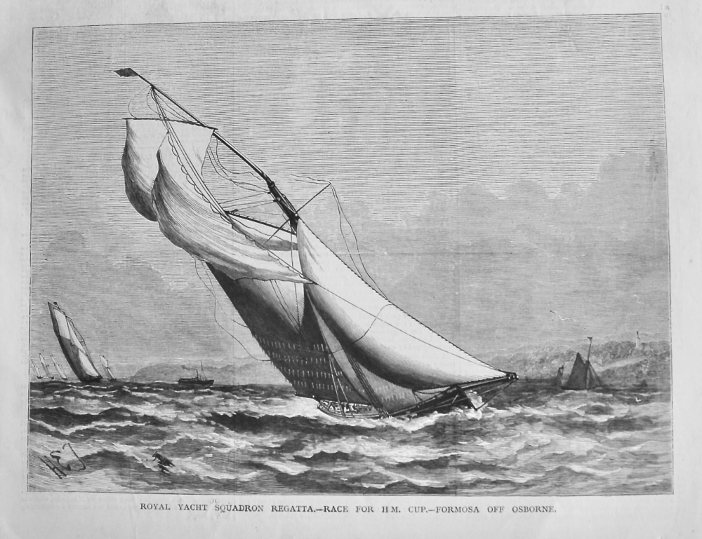 Royal Yacht Squadron Regatta.- Race for H. M. Cup.- Formosa off Osborne.  1878.